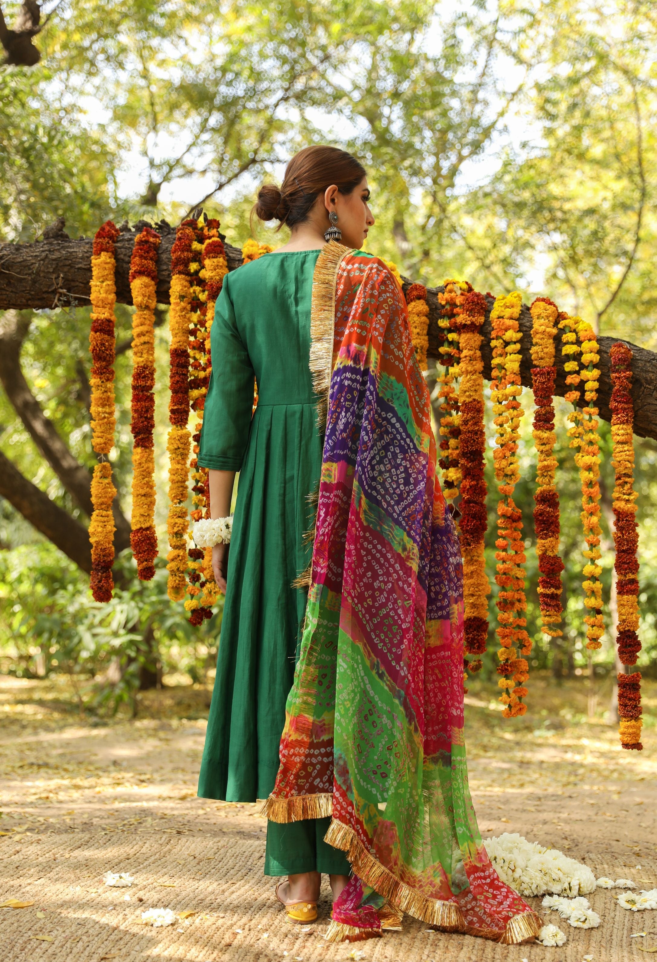 JASMINE Red Straight Set -Comfortable cotton kurta and pants with the  blockprint doriya dupatta- Gulabo Jaipur